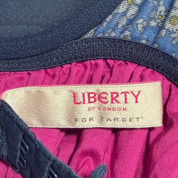 Liberty of London for Target Blue&Pink Floral Babydoll Top Lace detail size XL - Picture 12 of 15